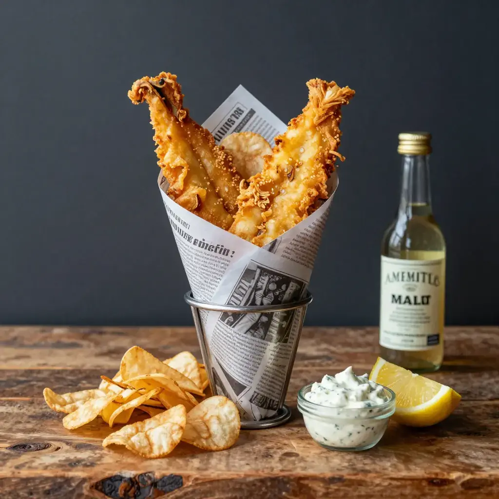 Beer-Battered Lingcod Fish and Chips