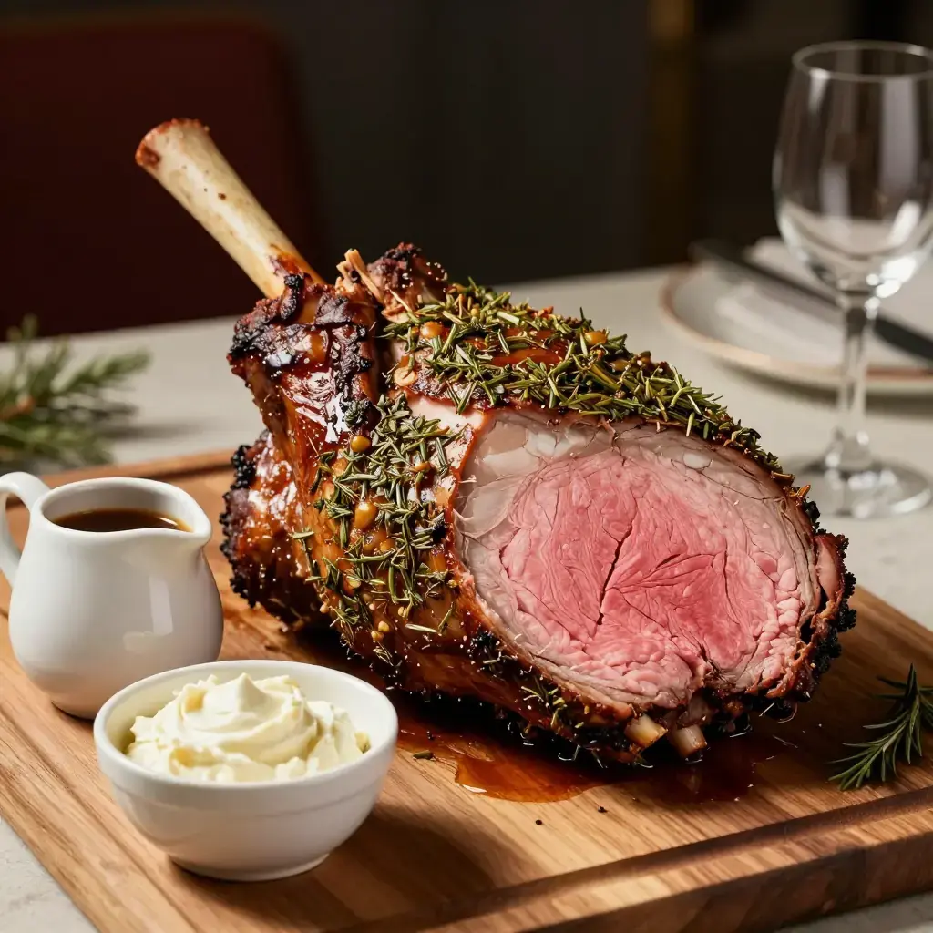Holiday Standing Prime Rib Roast with Au Jus