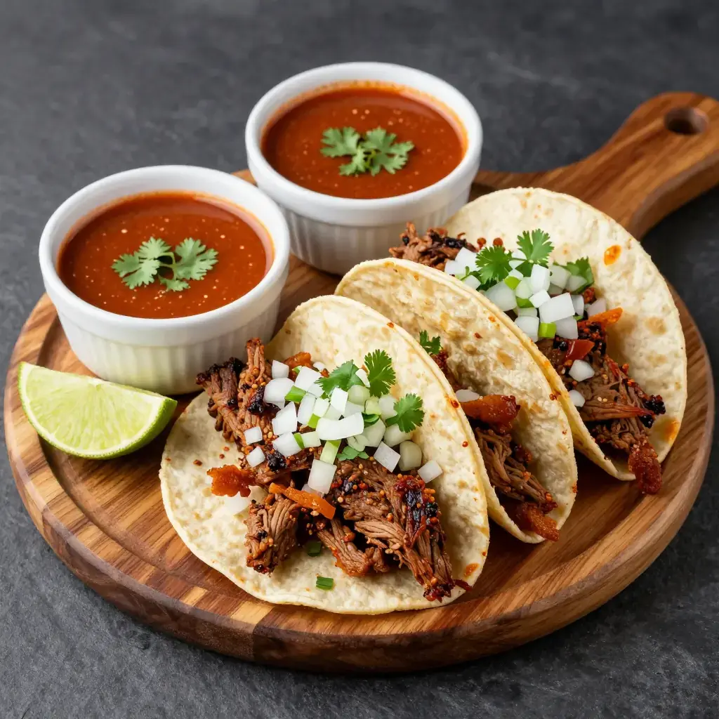 Tex-Mex Birria-Style Braised Beef Tacos