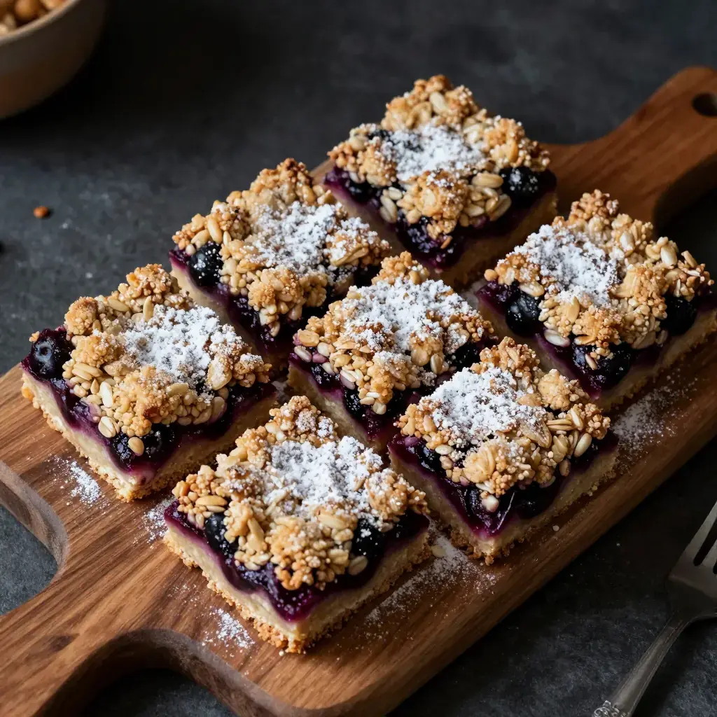 Marionberry Oat Crumble Bars